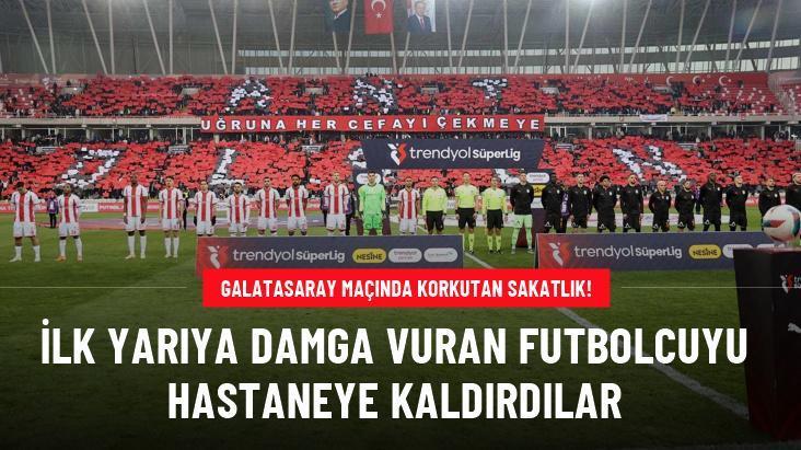 İlk yarıya damga vuran futbolcuyu hastaneye kaldırdılar