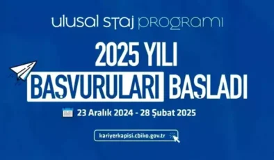 Ulusal Staj Programı 2025 Başvuruları Başladı